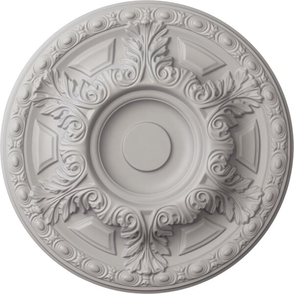 Ekena Millwork Granada Ceiling Medallion (Fits Canopies up to 7 1/8"), 23 1/2"OD x 2 3/4"P, Ultra Pure White CM24GAUWF - main